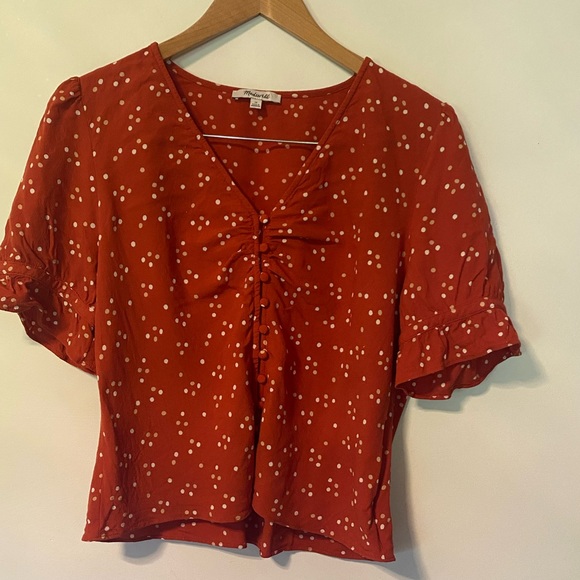 Madewell Tops - Madewell Polka dot top size 14